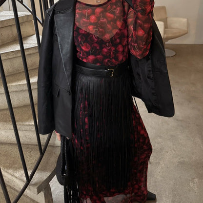 Never Fully Dressed Signature - Leather Fringe Belt