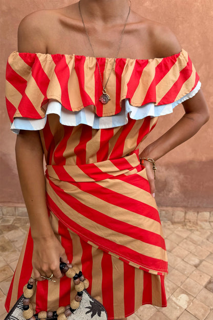 Never Fully Dressed Value - Tomato Stripe Scarf  London
