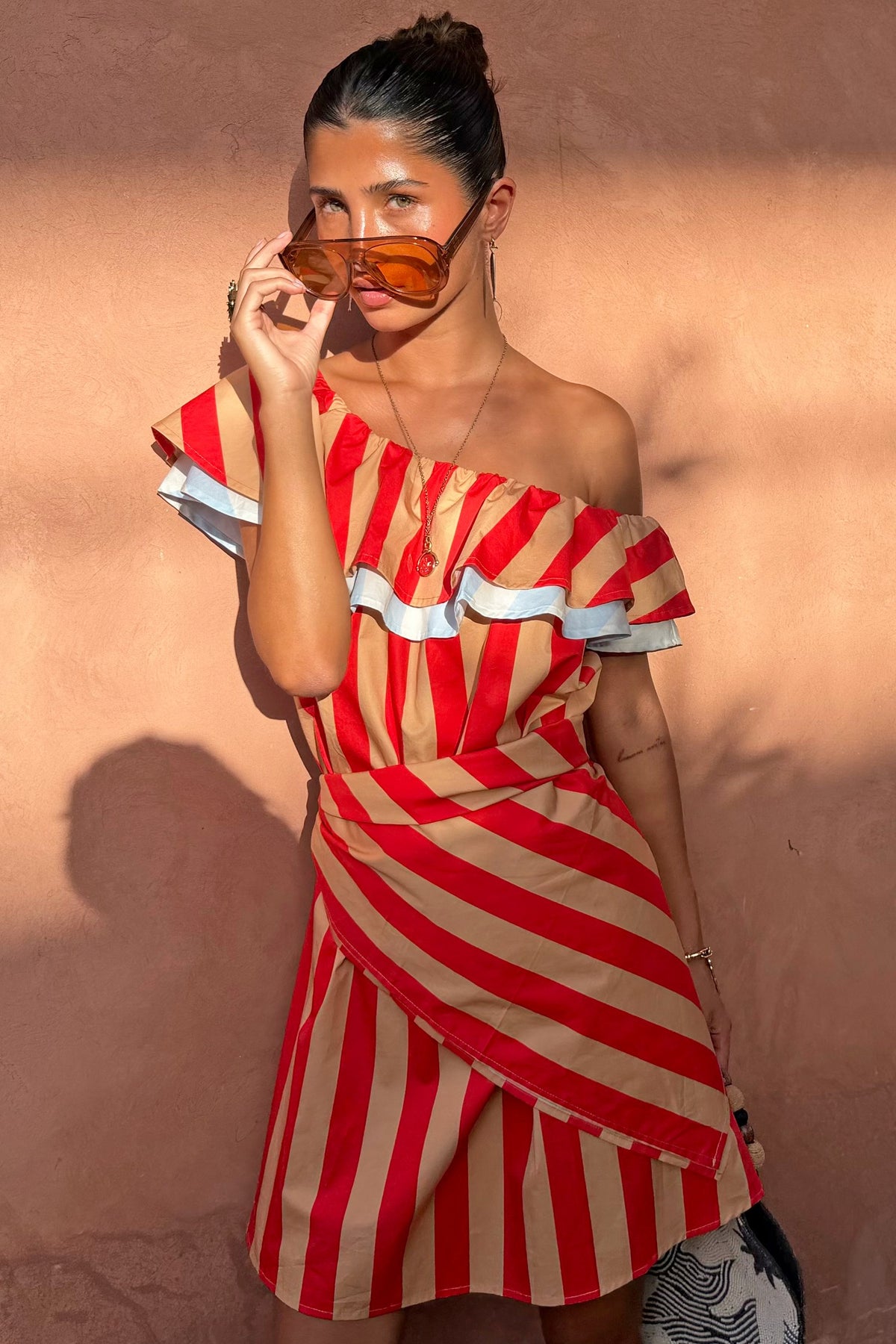 Never Fully Dressed Value - Tomato Stripe Scarf  London