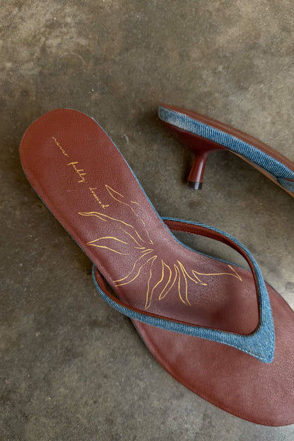 Never Fully Dressed Essential - Denim Sandal Mule  UK