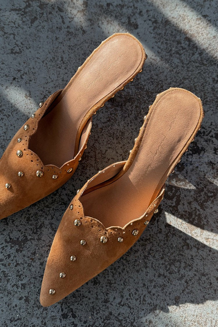Never Fully Dressed Trending - Suede Scallop City Mules