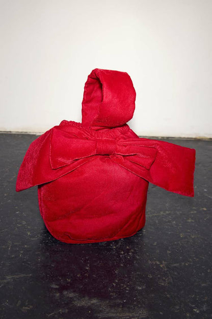 Never Fully Dressed Deals - Red Velvet Bow Bag