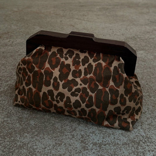 Never Fully Dressed Trending - Lucia Leopard Denim Bag