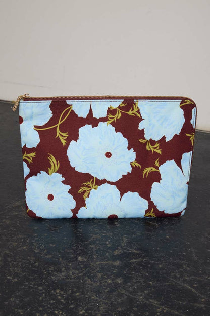 Never Fully Dressed Top Pick - Blue & Burgundy Poppy Laptop Case