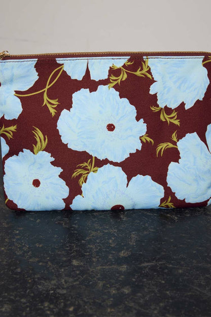 Never Fully Dressed Top Pick - Blue & Burgundy Poppy Laptop Case