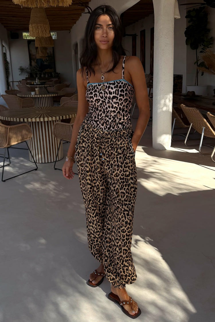 Never Fully Dressed Sale - Leopard Whipstitch Bandeau Swimsuit