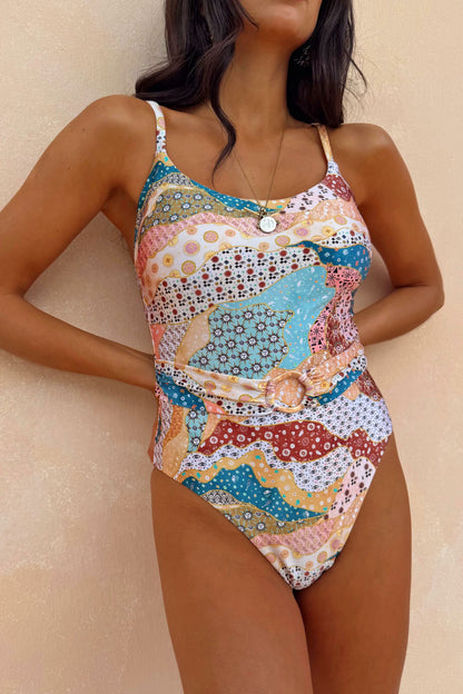 Never Fully Dressed Signature - Morocco Print Swimsuit with Belt