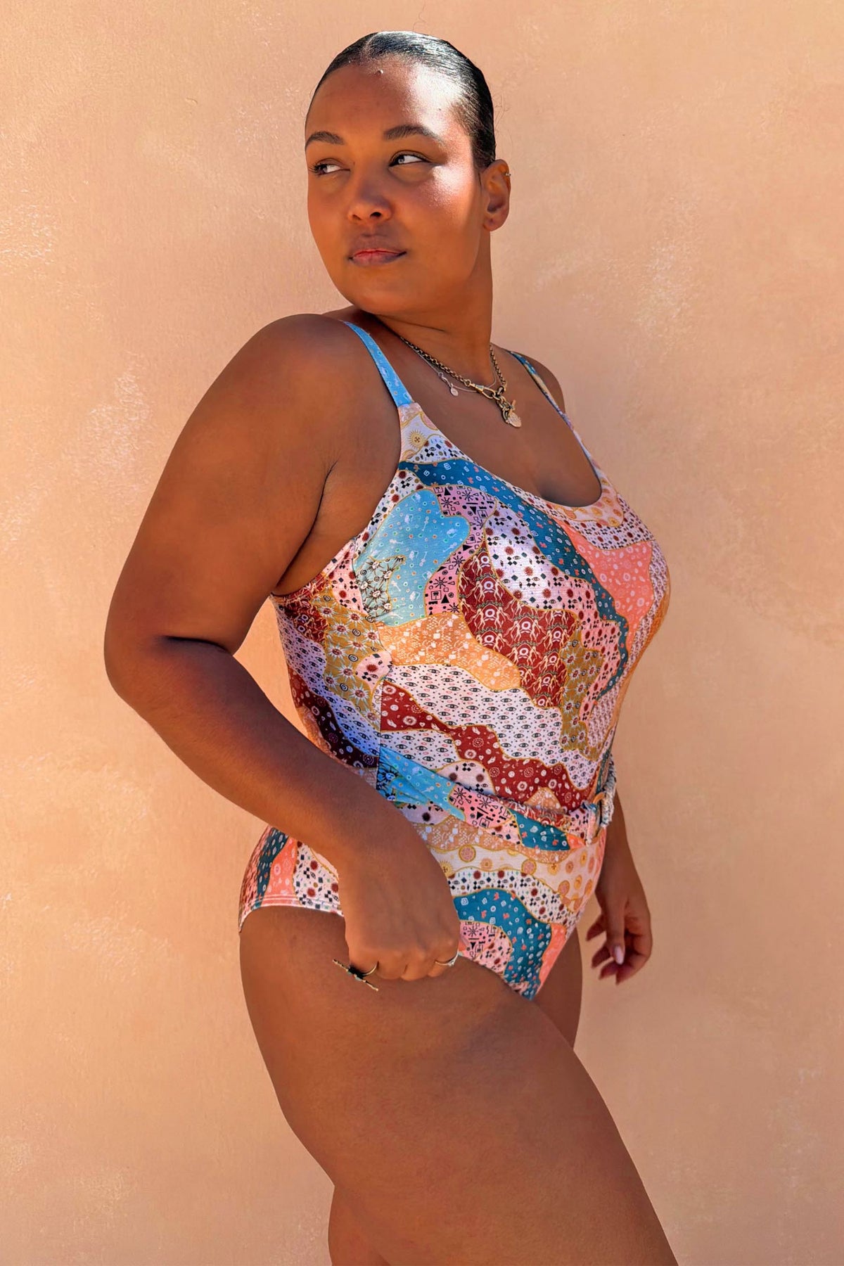 Never Fully Dressed Signature - Morocco Print Swimsuit with Belt