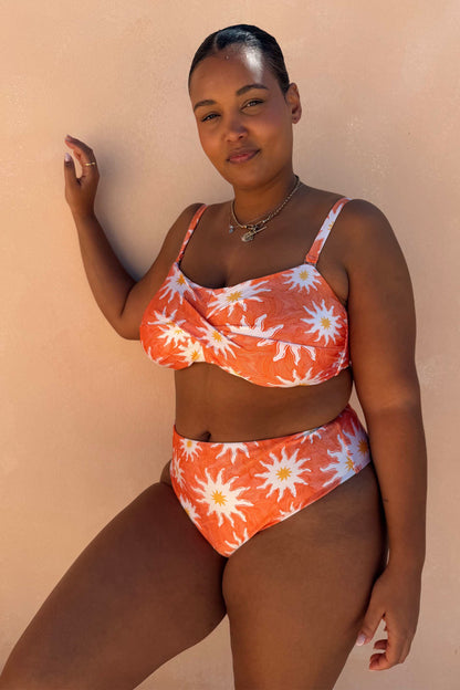 Never Fully Dressed Everyday - Orange Sun Bandeau Bikini Top