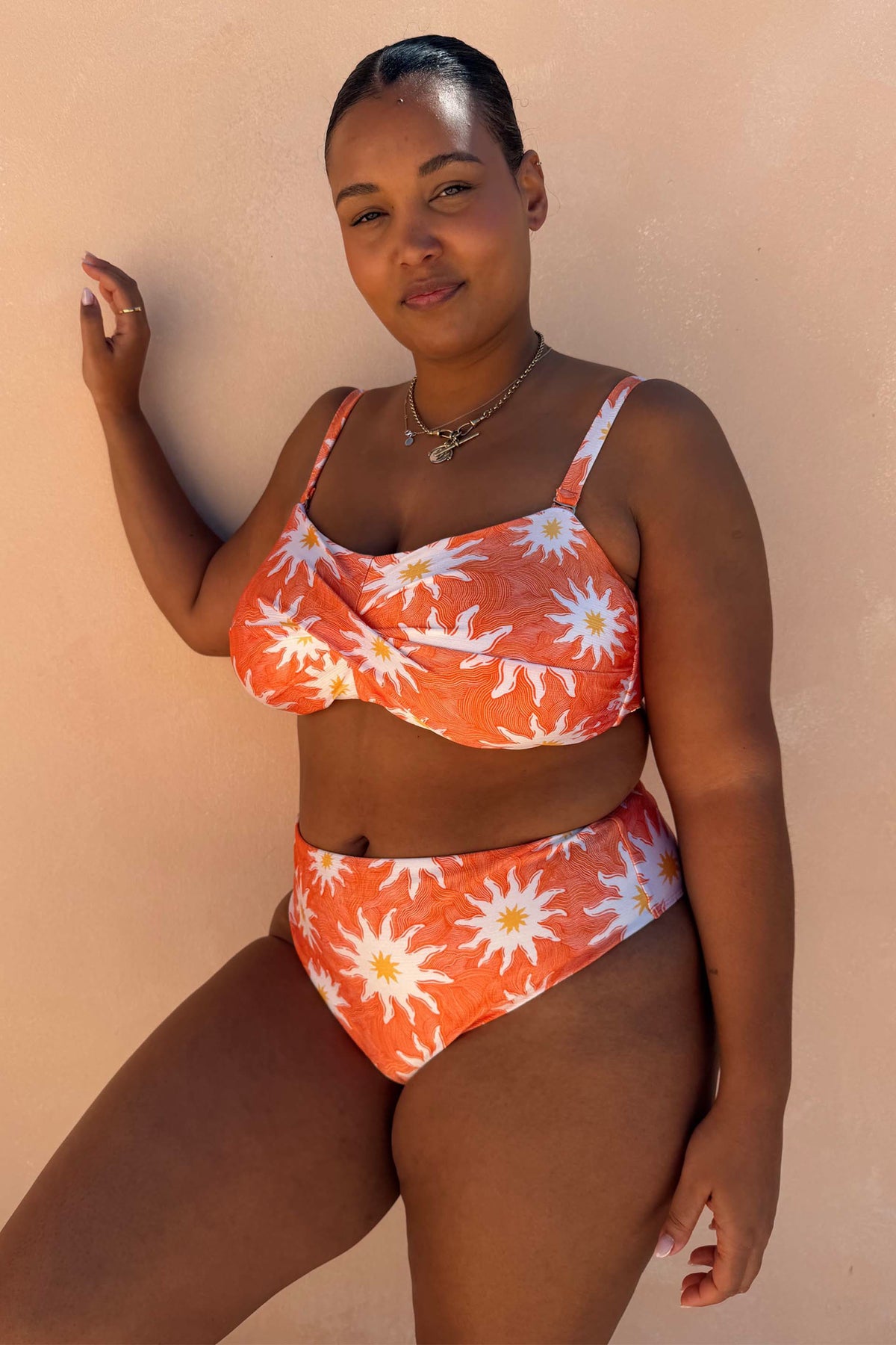 Never Fully Dressed Popular - Orange Sun High Waist Bikini Brief