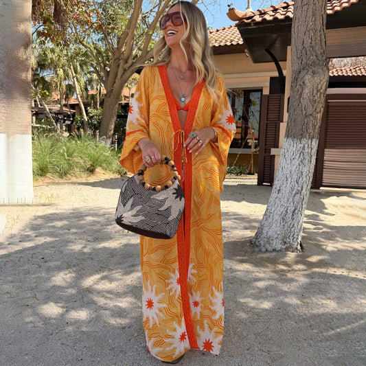 Never Fully Dressed New - Yellow Sun Kimono with Beading
