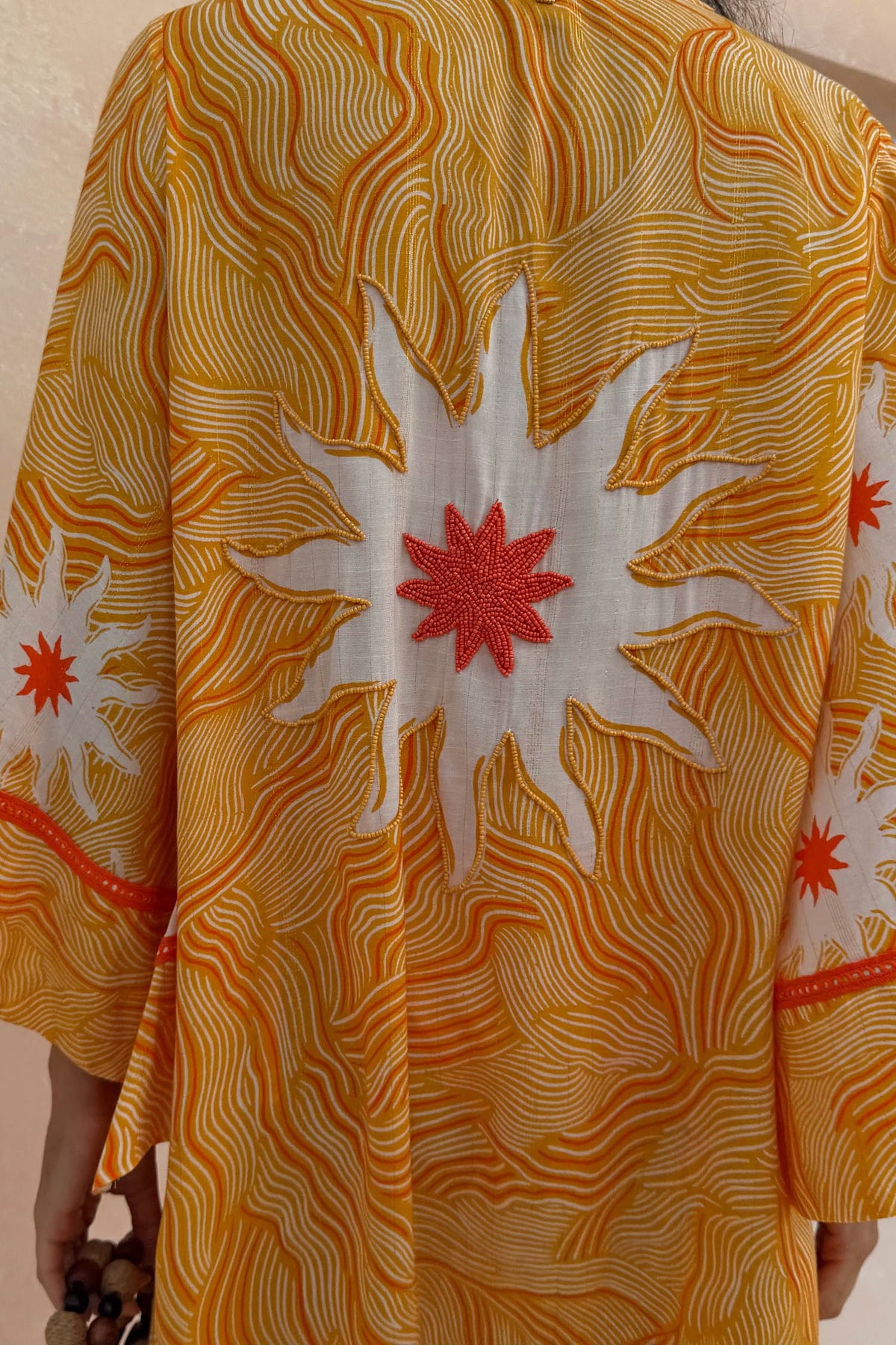 Never Fully Dressed New - Yellow Sun Kimono with Beading