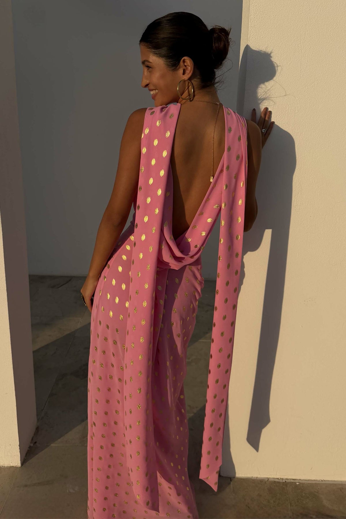 Never Fully Dressed Essential - Pink Sophie Dress with Gold Fleck