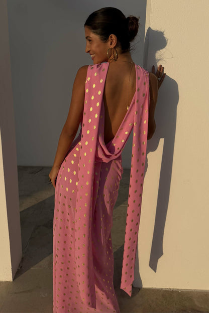 Never Fully Dressed Essential - Pink Sophie Dress with Gold Fleck