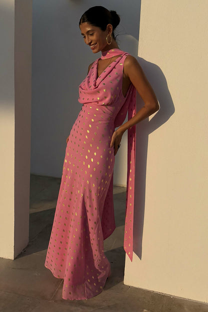 Never Fully Dressed Essential - Pink Sophie Dress with Gold Fleck