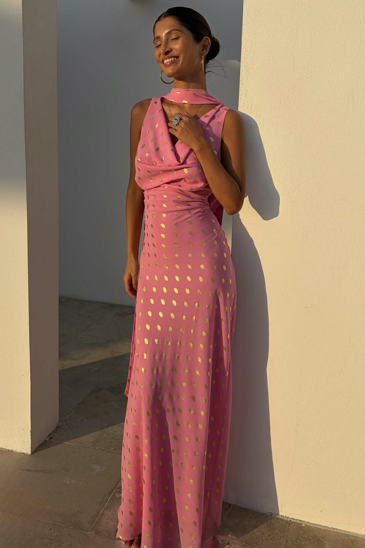 Never Fully Dressed Essential - Pink Sophie Dress with Gold Fleck
