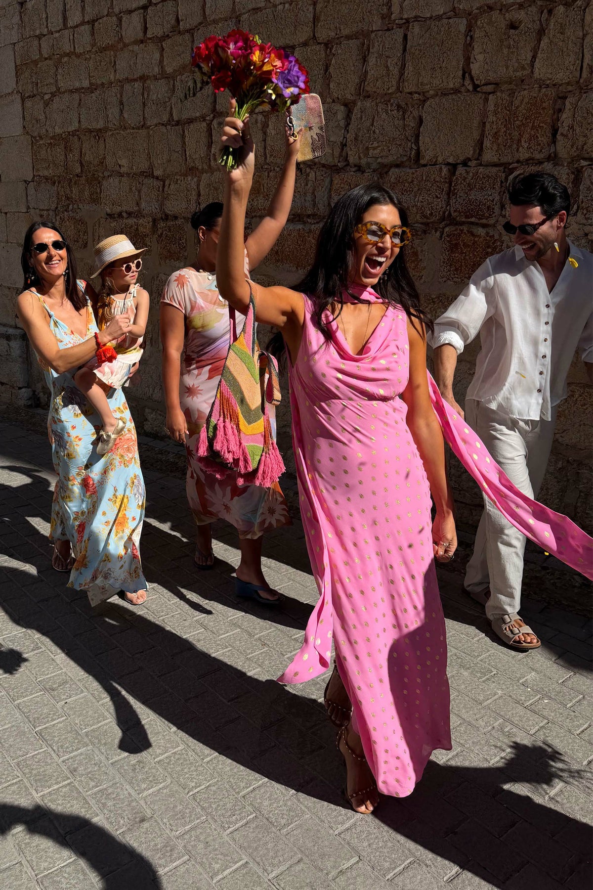 Never Fully Dressed Essential - Pink Sophie Dress with Gold Fleck