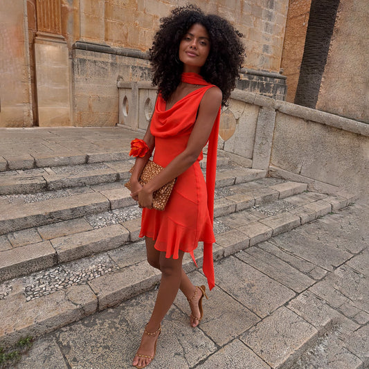 Never Fully Dressed Trusted - Tomato Mini Sophie Dress