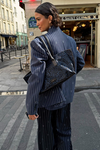 Never Fully Dressed Latest - Pinstripe Fold Over Blazer Petite