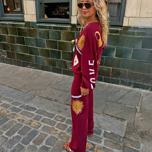 Never Fully Dressed Exclusive - Burgundy Mystical Joggers Petite