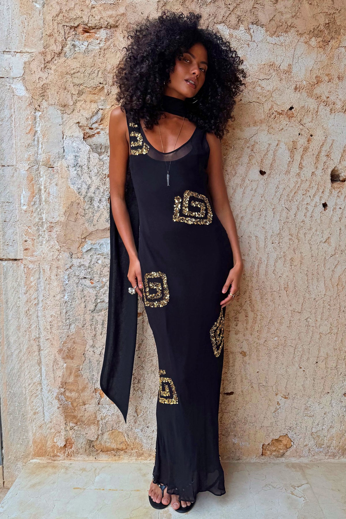 Never Fully Dressed Latest - Black & Gold Simona Dress Petite