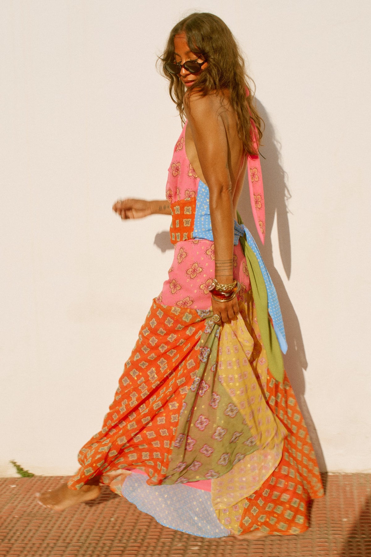 Never Fully Dressed Exclusive - Pink Mix Tile Skirt Petite