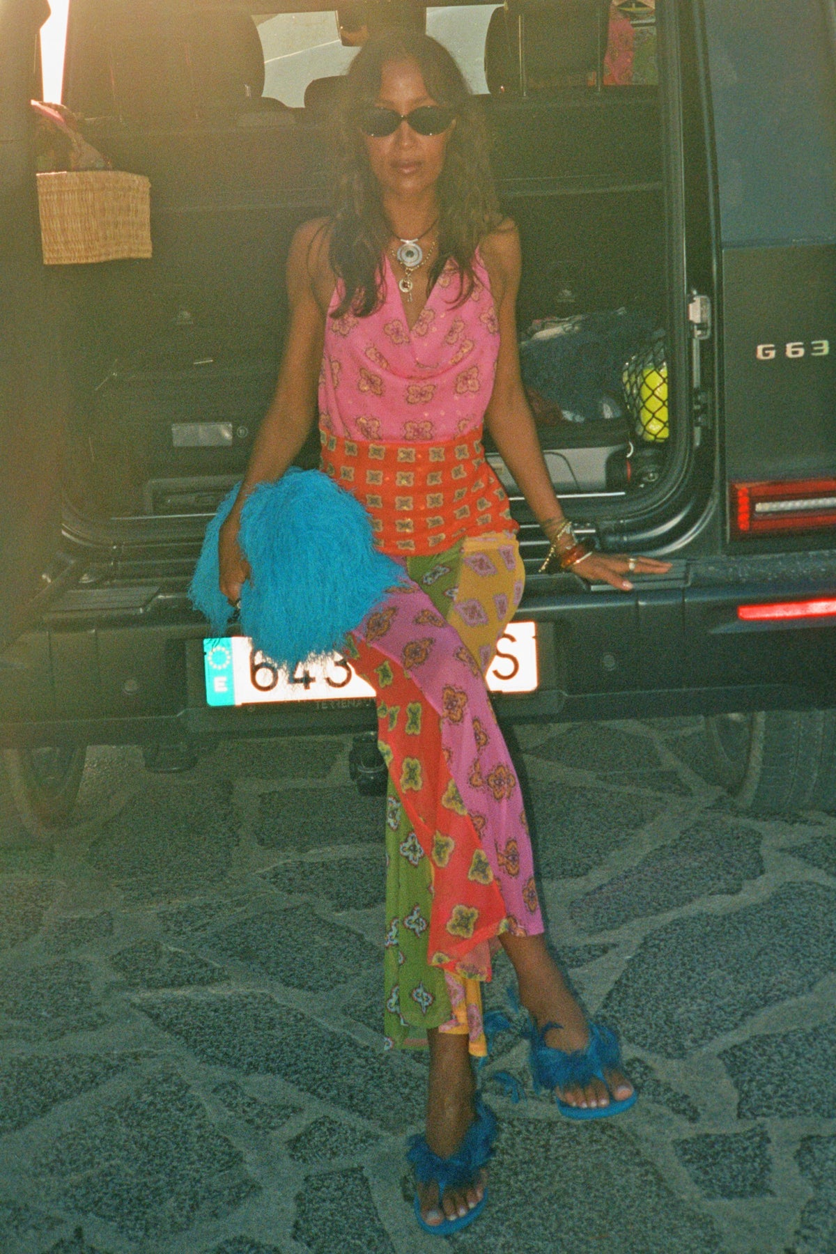 Never Fully Dressed Discount - Pink Mix Tile Mesh Flare Trousers Petite
