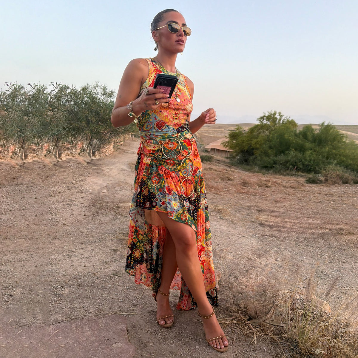 Never Fully Dressed Hot Sale - Tapestry Asymmetrical Maxi Skirt Petite