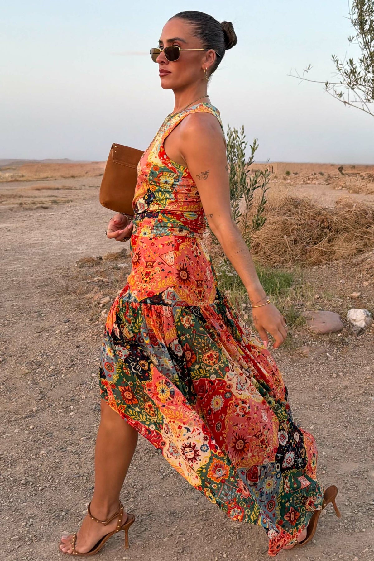 Never Fully Dressed Hot Sale - Tapestry Asymmetrical Maxi Skirt Petite