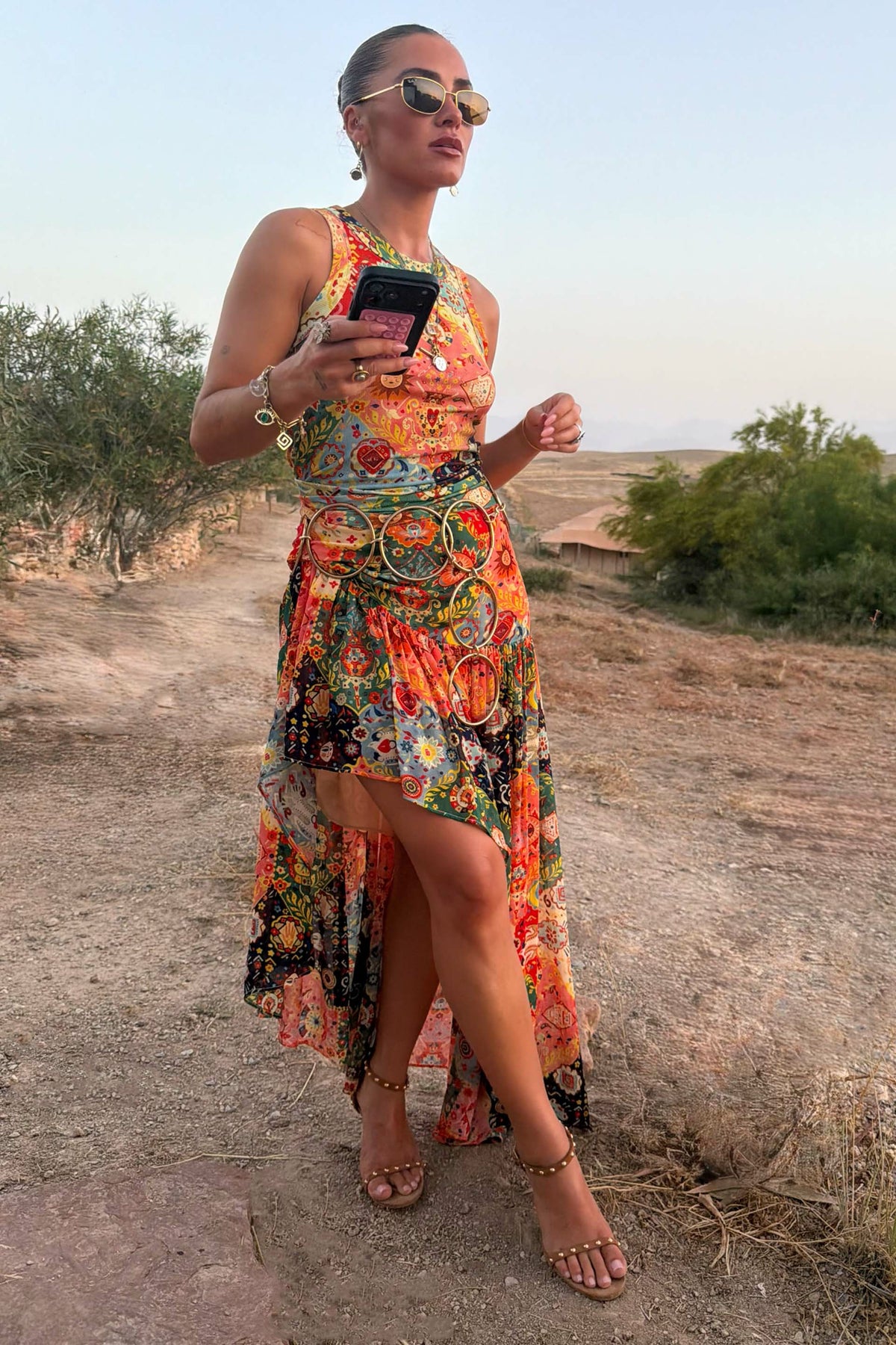 Never Fully Dressed Hot Sale - Tapestry Asymmetrical Maxi Skirt Petite