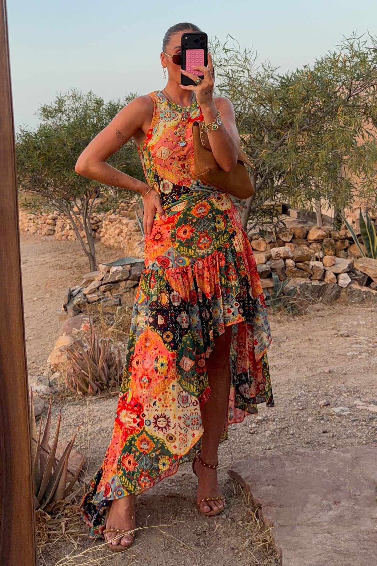 Never Fully Dressed Hot Sale - Tapestry Asymmetrical Maxi Skirt Petite
