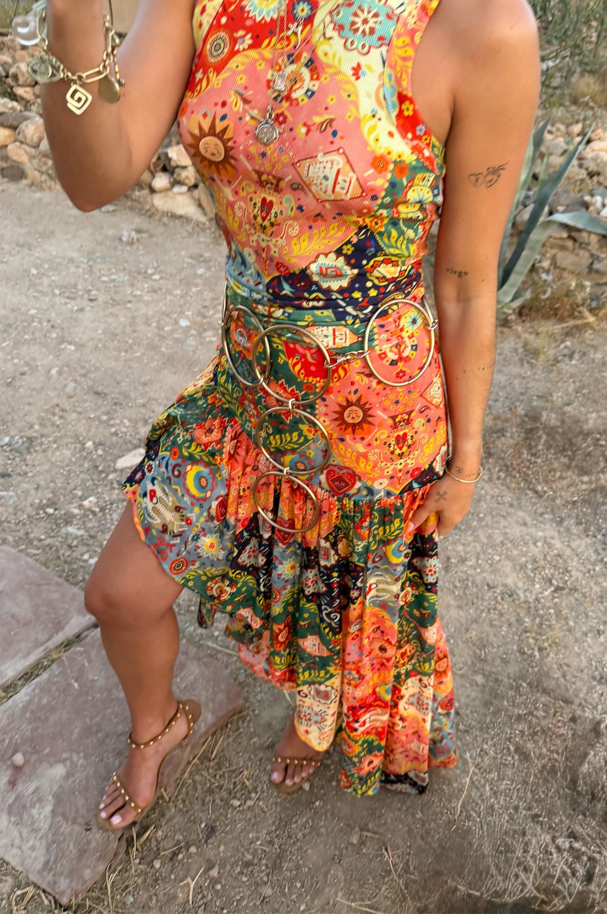 Never Fully Dressed Hot Sale - Tapestry Asymmetrical Maxi Skirt Petite