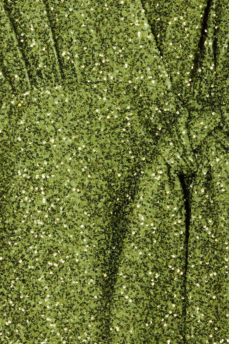 Never Fully Dressed Trending - Olive Sequin Mini Vienna Petite