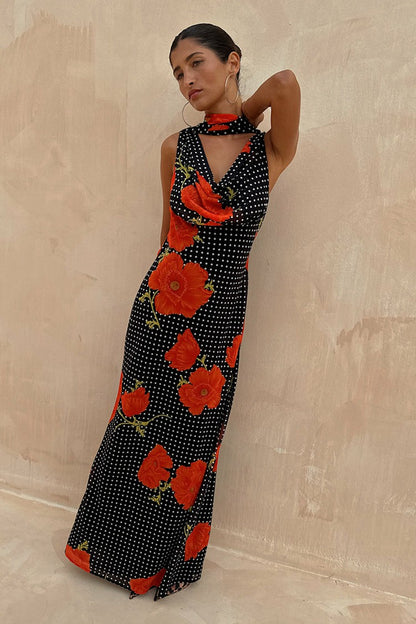 Never Fully Dressed Classic - Black Poppy Sophie Dress Petite