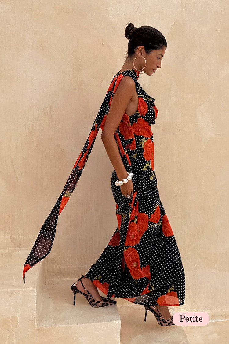Never Fully Dressed Classic - Black Poppy Sophie Dress Petite