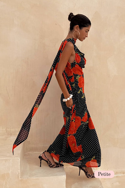Never Fully Dressed Classic - Black Poppy Sophie Dress Petite