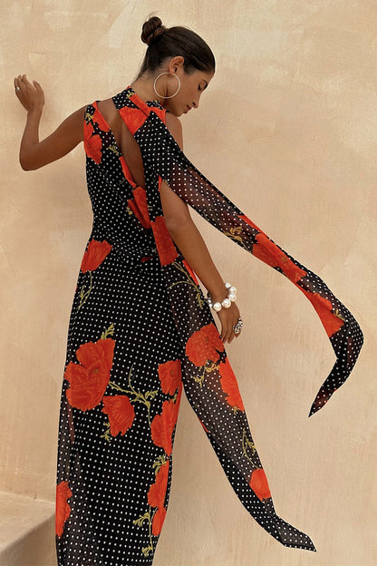 Never Fully Dressed Classic - Black Poppy Sophie Dress Petite