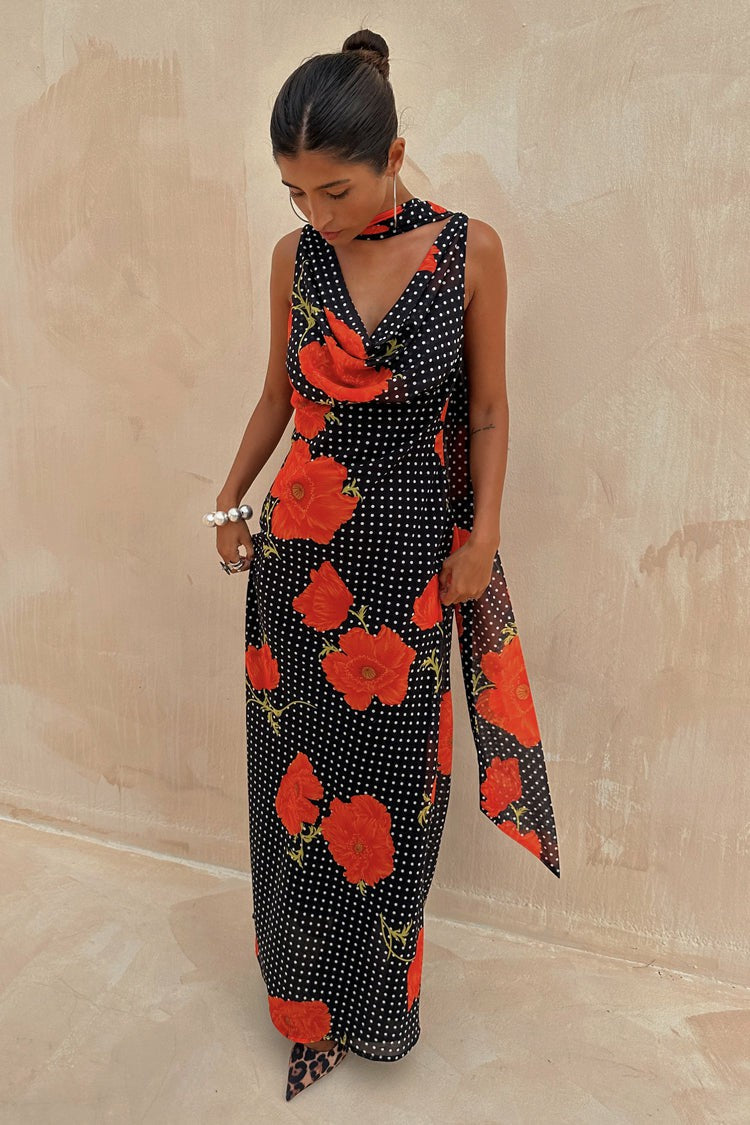 Never Fully Dressed Classic - Black Poppy Sophie Dress Petite