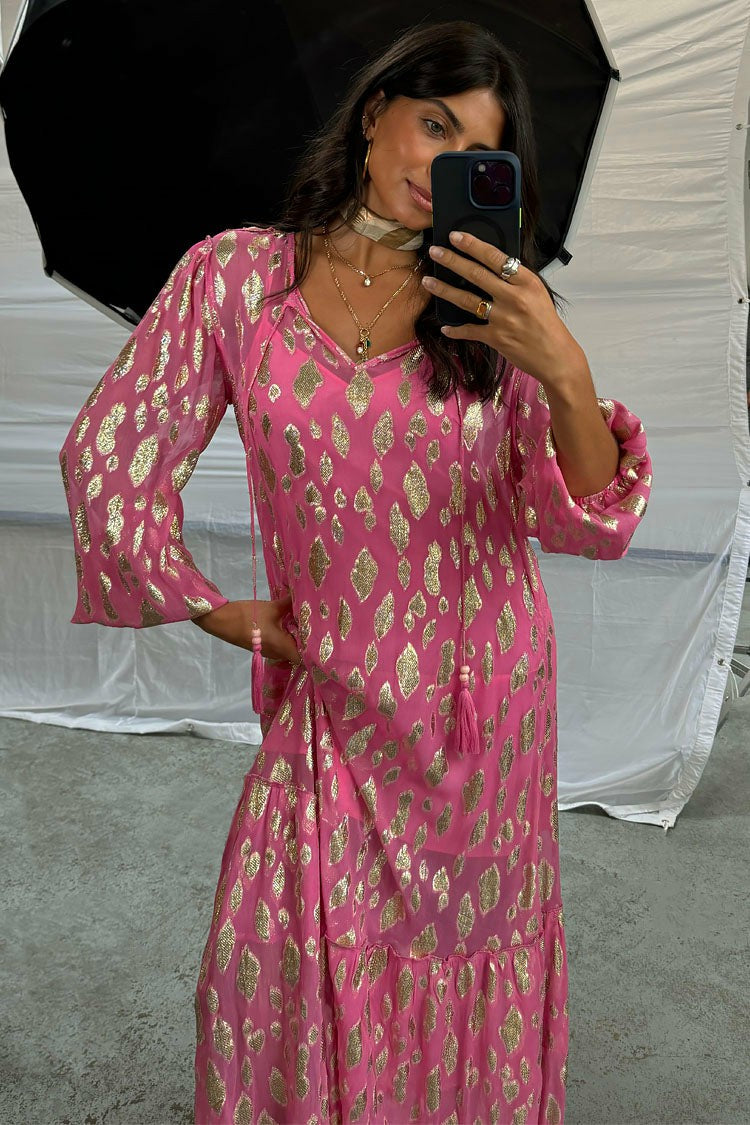 Never Fully Dressed Latest - Pink Jacquard Harmony Dress Petite