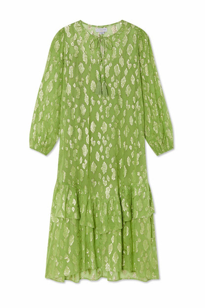 Never Fully Dressed Essential - Green Jacquard Harmony Dress Petite