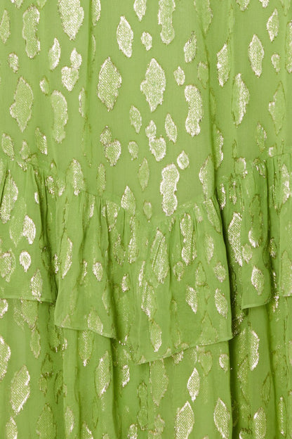 Never Fully Dressed Essential - Green Jacquard Harmony Dress Petite