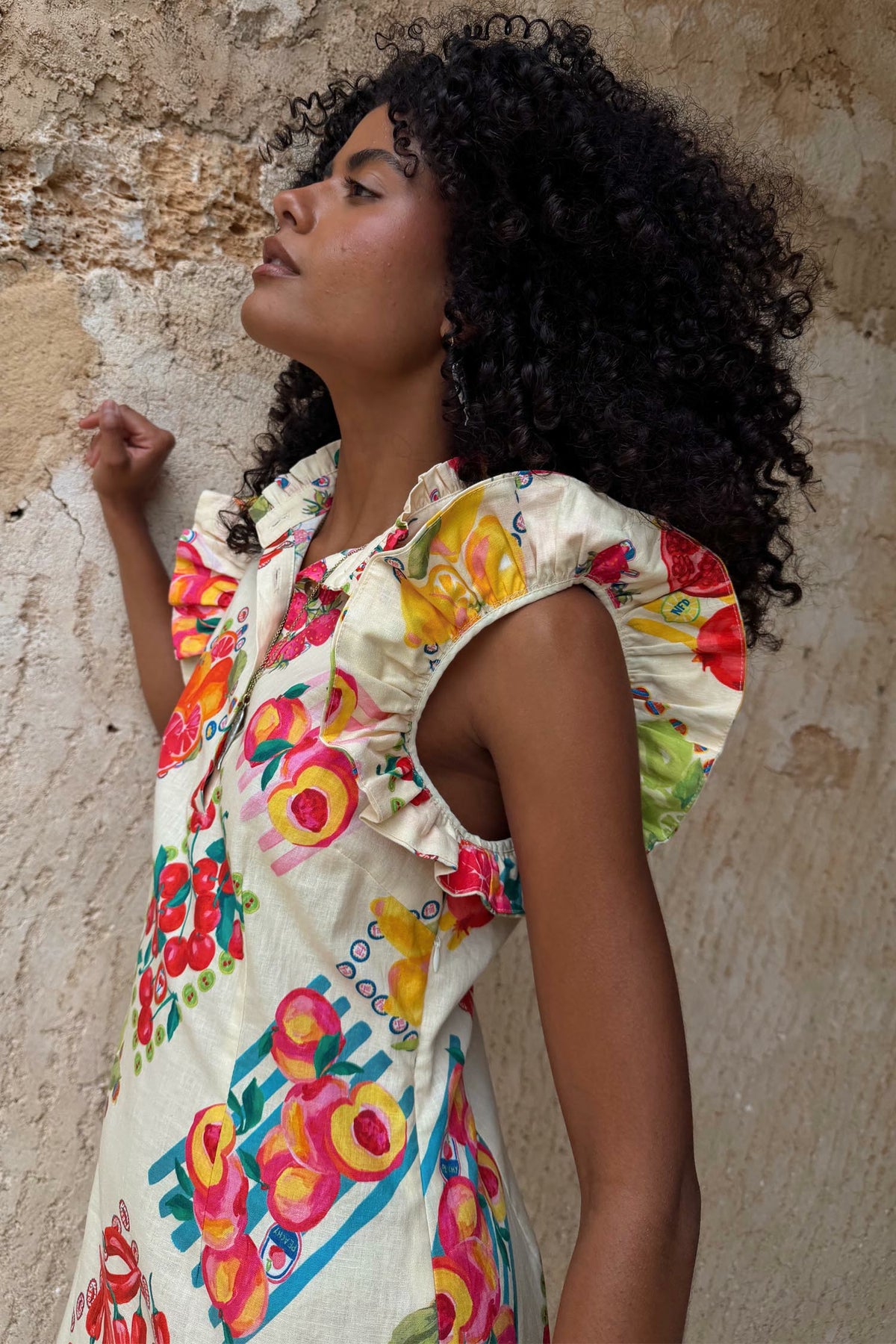 Never Fully Dressed Essential - Fruit Sticker Remi Midi Dress Petite