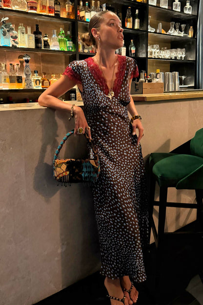 Never Fully Dressed Customer Favorite - Chocolate Deer Olivia Petite Dress