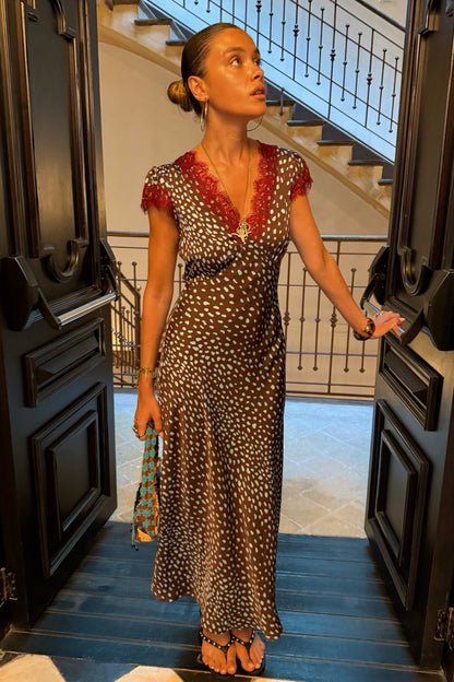 Never Fully Dressed Customer Favorite - Chocolate Deer Olivia Petite Dress