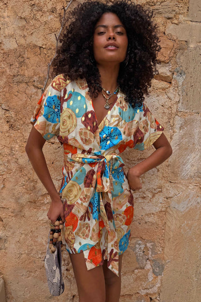 Never Fully Dressed Hot Sale - Shell Mini Wrap Dress Petite