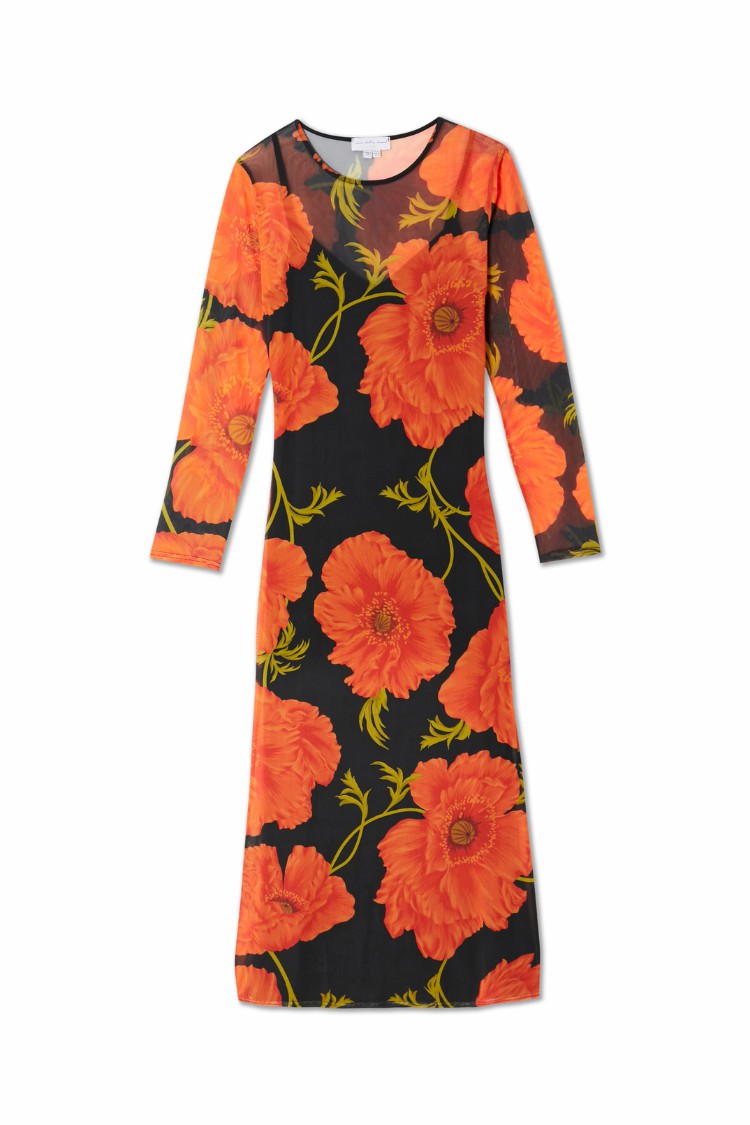 Never Fully Dressed Featured - Black Poppy Aria Mesh Dress with Slip