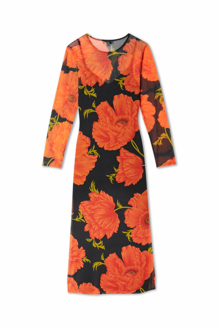Never Fully Dressed Featured - Black Poppy Aria Mesh Dress with Slip