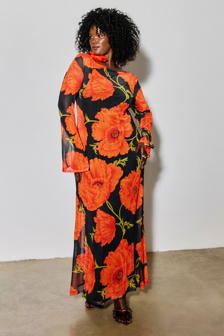 Never Fully Dressed Featured - Black Poppy Aria Mesh Dress with Slip