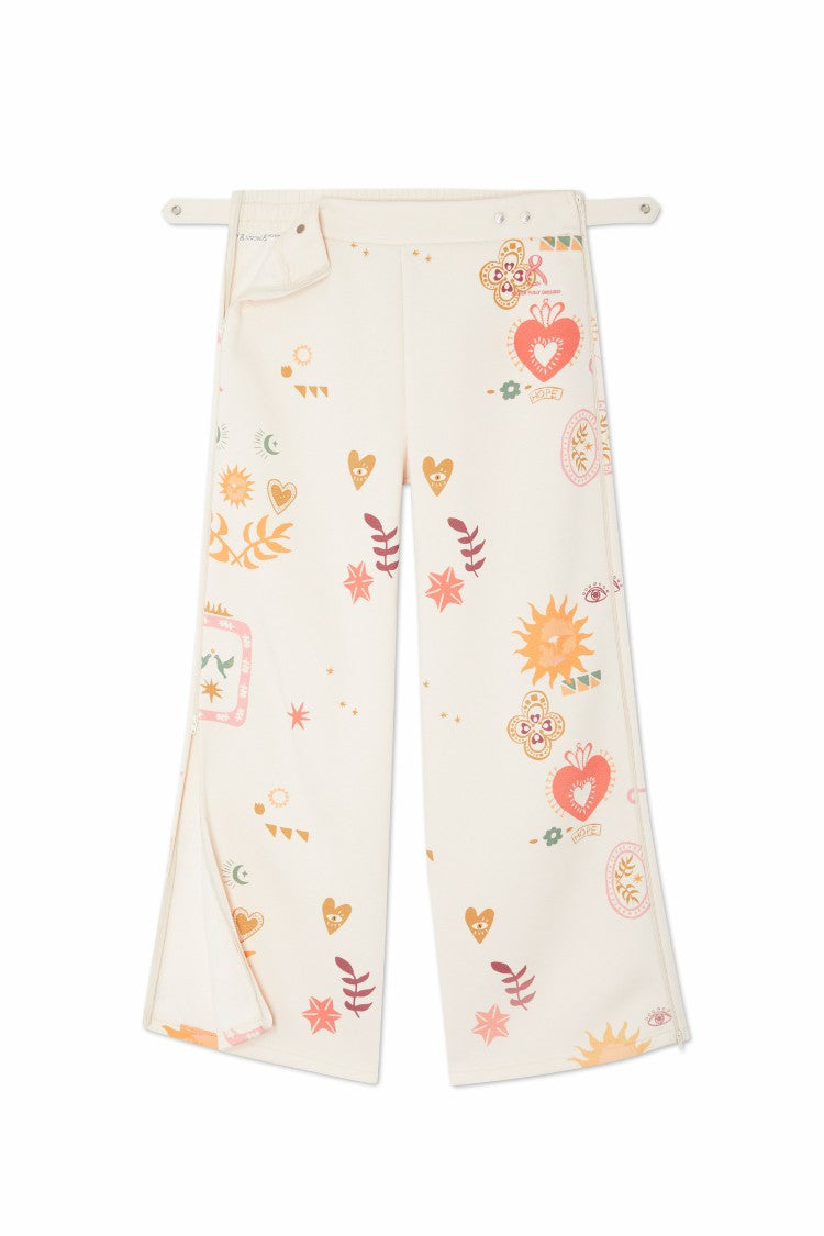 Never Fully Dressed Value - Cream Sundazed Wide Leg Accessible Joggers - Future Dreams - Never Fully Dressed