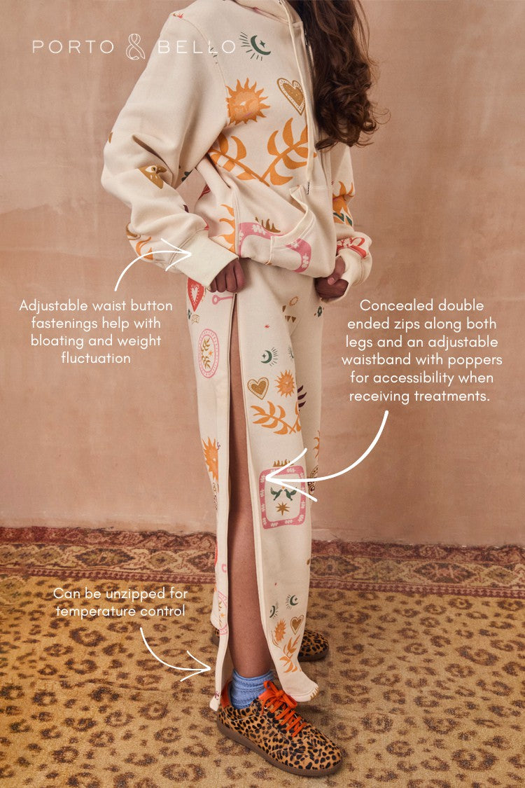 Never Fully Dressed Value - Cream Sundazed Wide Leg Accessible Joggers - Future Dreams - Never Fully Dressed